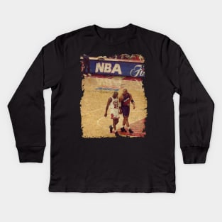 Charles Barkley and Michael Jordan, 1993 NBA Finals Kids Long Sleeve T-Shirt